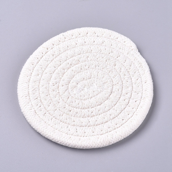 

PandaHall Cotton Thread Weave Hot Pot Holders, Hot Pads, Coasters, For Cooking and Baking, White, 117x7mm Cotton White