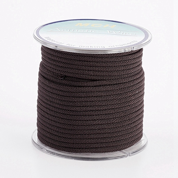 

PandaHall Round Polyester Cords, Milan Cords/Twisted Cords, with Random Spools, Coconut Brown, 2.5mm, about 10.93 yards(10m)/roll Polyester...