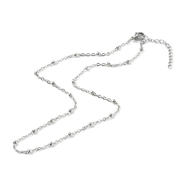 

PandaHall 304 Stainless Steel Satellite Chain Necklaces, with Lobster Claw Clasps, Stainless Steel Color, 15.74 inch(40cm) 304 Stainless...