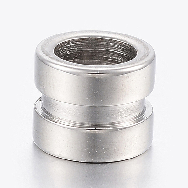 

PandaHall 304 Stainless Steel Tube Beads, Stainless Steel Color, 10x8mm, Hole: 7mm 304 Stainless Steel Tube