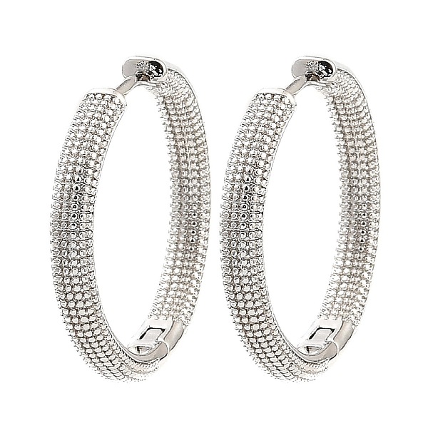 

PandaHall Brass Hoop Earrings, Ring, Platinum, 23.5x25x3mm Brass Ring