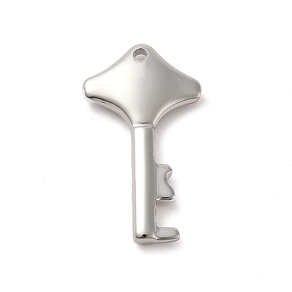 

PandaHall 304 Stainless Steel Pendants, Rhombus Key Charm, Stainless Steel Color, 18x10x2.5mm, Hole: 0.8mm 304 Stainless Steel Key