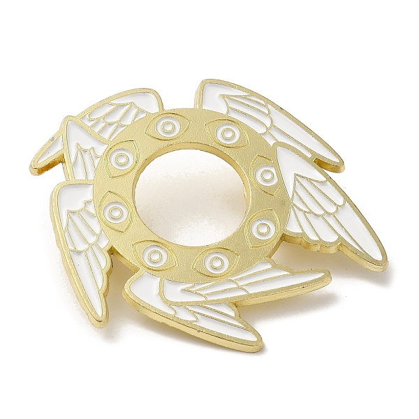 

PandaHall Cartoon Seraph Enamel Pins, Alloy Brooch for Backpack Clothes, Eye Ring with Angel Wings Badge, White, 43x50x1.5mm Alloy+Enamel...