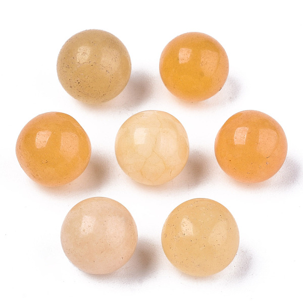 

PandaHall Natural Topaz Jade Beads, Gemstone Sphere, No Hole/Undrilled, Round, 8mm Topaz Jade Round