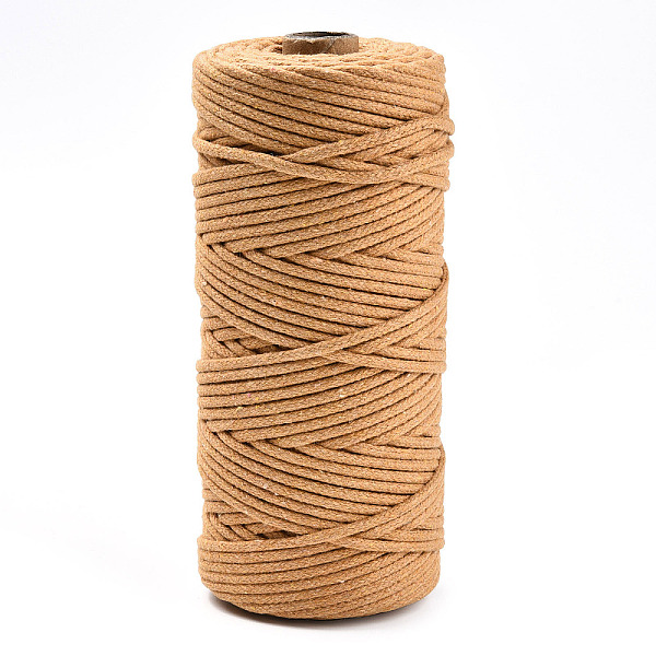 

PandaHall Cotton String Threads, Macrame Cord, Decorative String Threads, for DIY Crafts, Gift Wrapping and Jewelry Making, Goldenrod, 3mm..., Gold