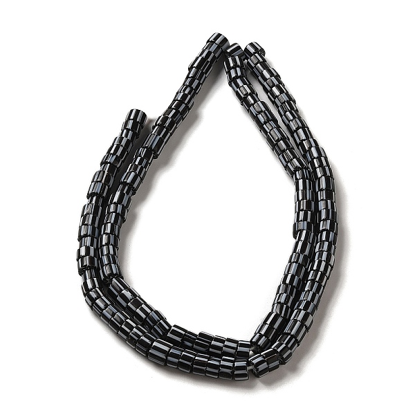 

PandaHall Handmade Nepalese Lampwork Beads, Column with Stripe, Black, 7x4mm, Hole: 2mm, about 103~134pcs/strand, 25.59~26.38''(65~67cm)...