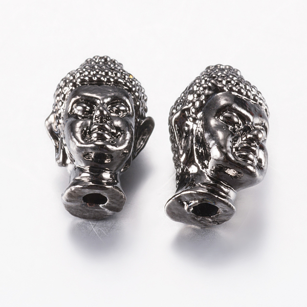 

PandaHall Tibetan Style Alloy Beads, Buddha Head, Gunmetal, 13x9x8.5mm, Hole: 1.5mm Alloy Others