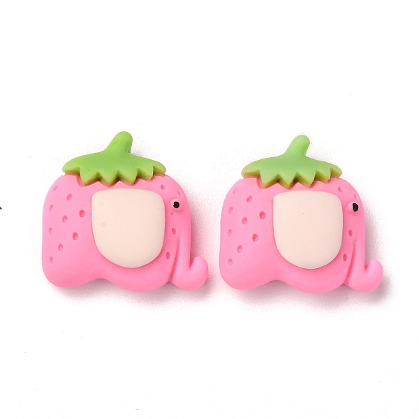 

PandaHall Resin Cabochons, Little Cute Animals Cabochons, Elephant, Pink, 17.5x18x7.5mm Resin Elephant