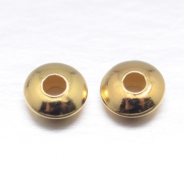 

PandaHall Real 18K Gold Plated Flat Round Sterling Silver Spacer Beads, Golden, 3x1.8mm, Hole: 1.2mm, about 333pcs/20g Sterling Silver Flat...