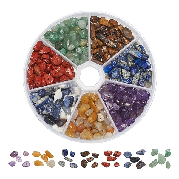 Cuentas De Piedras Preciosas Mixtas Naturales De 101.5g Y 7 Colores