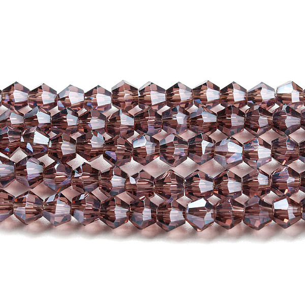

PandaHall Transparent Electroplate Glass Beads Strands, Pearl Luster Plated, Faceted, Bicone, Medium Purple, 4x4mm, Hole: 0.8mm, about...