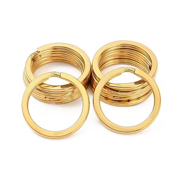 

PandaHall 304 Stainless Steel Keychain Clasp Findings, Split Key Rings, Golden, 30x2.8mm 304 Stainless Steel Ring