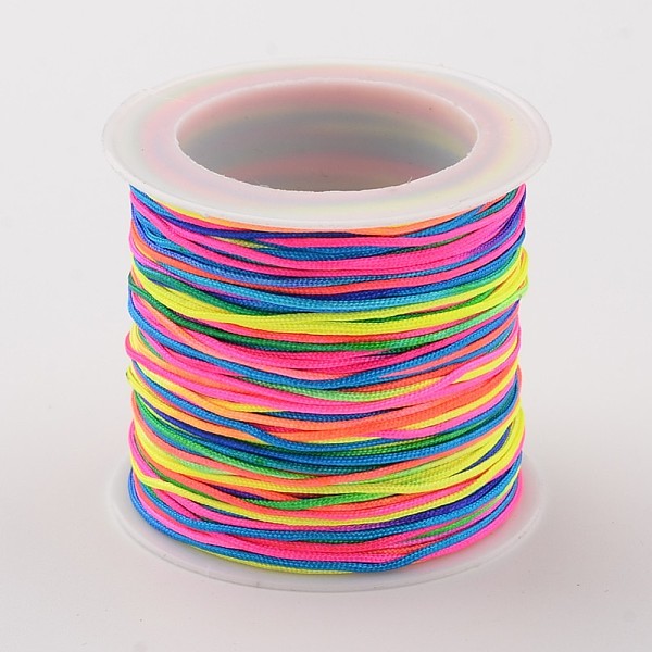 

PandaHall Nylon Thread Cord, DIY Material for Jewelry Making, Colorful, 0.8mm, about 38.27 yards(35m)/roll Nylon