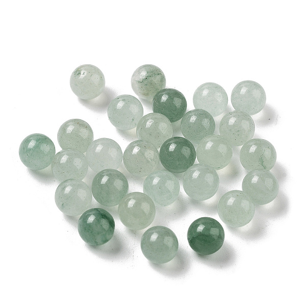 

PandaHall Natural Green Aventurine Sphere Beads, Round Bead, No Hole, 6~6.5mm Green Aventurine Round