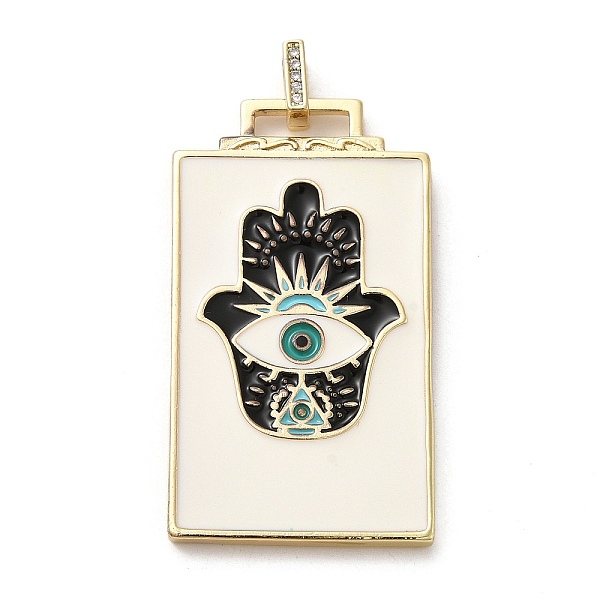 

PandaHall Brass Micro Pave Cubic Zirconia Pendant with Enamel, Rectangle, White, 45.5x25.5x2.5mm, Hole: 4.5mm Brass+Cubic Zirconia+Enamel...