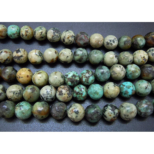

PandaHall Natural African Turquoise(Jasper) Beads Strands, Round, 12mm, Hole: 1mm, about 33pcs/strand, 15.5 inch African Turquoise(Jasper)...
