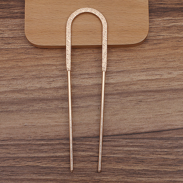 

PandaHall Alloy Hair Fork Findings, U Shape, Light Gold, 132x33mm Alloy