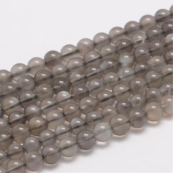 

PandaHall Natural Black Moonstone Beads Strands, Round, Black, 6mm, Hole: 0.8mm, about 61pcs/strand Black Moonstone Round Black