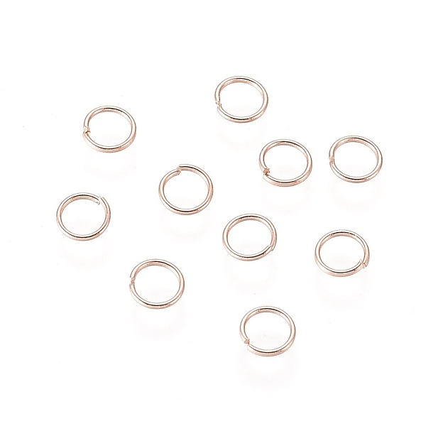 

PandaHall 304 Stainless Steel Open Jump Rings, Rose Gold, 24 Gauge, 4x0.5mm, Inner Diameter: 3mm 304 Stainless Steel