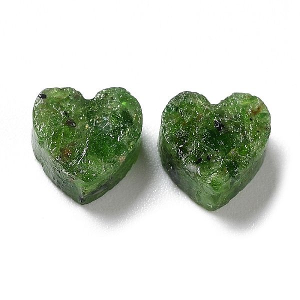 

PandaHall Natural Diopside Cabochons, Heart, 6~7x6~6.5x3mm Diopside Heart