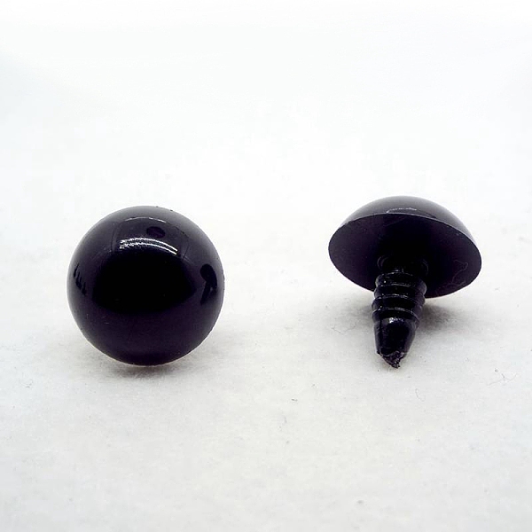 

PandaHall Craft Plastic Doll Eyes, Stuffed Toy Eyes, Safety Eyes, Half Round, Black, 20mm Plastic Half Round Black