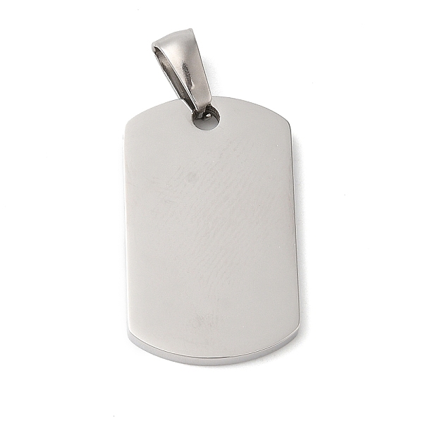 

PandaHall 304 Stainless Steel Pendants, Rectangle Charm, Stainless Steel Color, 25x15x2mm, Hole: 7.5x3.5mm 304 Stainless Steel Rectangle