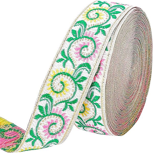 

PandaHall Polyester Grosgrain Ribbon, Single Face, Green Yellow, 1 inch(25mm), 7m/roll Polycotton