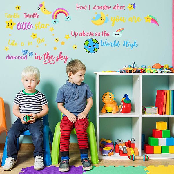 

PandaHall PVC Wall Stickers, Wall Decoration, Star, 118x39mm PVC Star