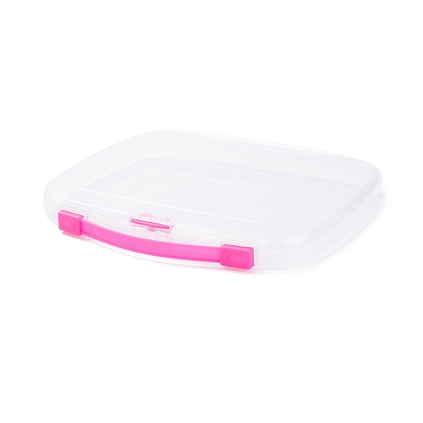 

PandaHall Plastic Box, Rectangle, Deep Pink, 18x21.5x2.3cm Plastic Rectangle
