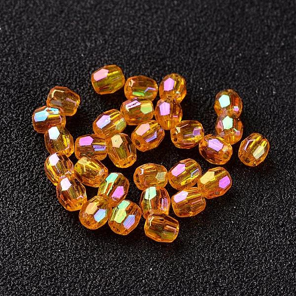 

PandaHall AB Color Plated Eco-Friendly Transparent Acrylic Barrel Beads, Faceted, Orange, 4x4mm, Hole: 1mm, about 13333pcs/500g Acrylic...