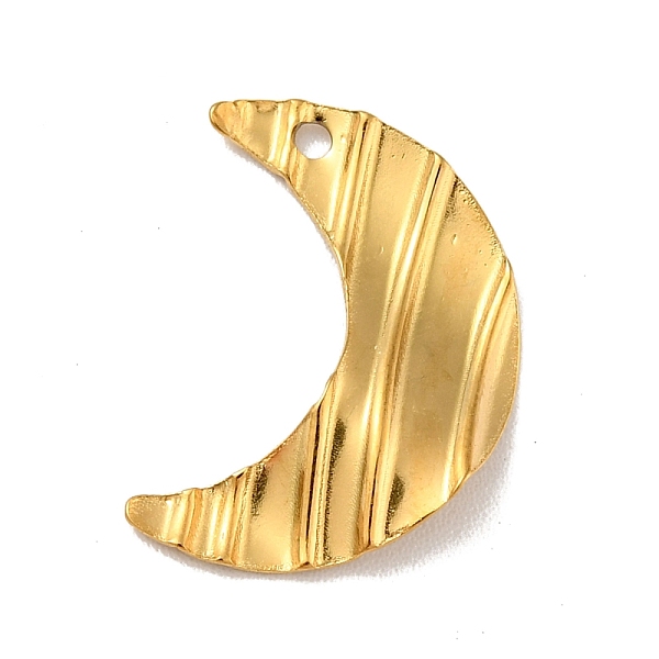 

PandaHall 304 Stainless Steel Pendants, Textured, Moon, Golden, 19x13.5x2mm, Hole: 1.2mm 304 Stainless Steel Moon