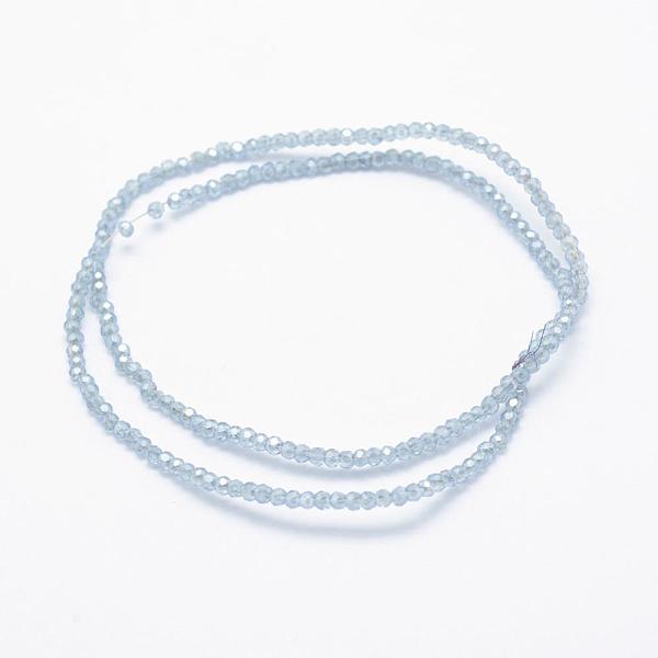 

PandaHall Electroplate Glass Beads Strands, Pearl Luster Plated, Faceted, Rondelle, Alice Blue, 2.5x1.5mm, Hole: 0.5mm, about...