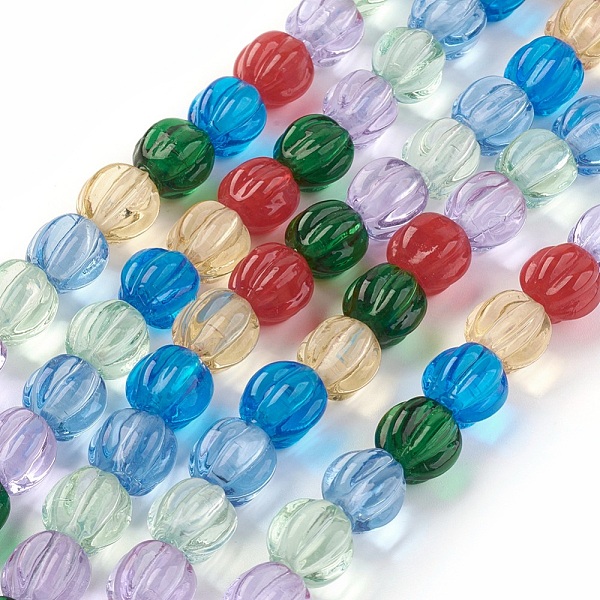 

PandaHall Handmade Lampwork Beads Strands, Lantern, Mixed Color, 9~10.5x10~10.5mm, Hole: 1.8mm, about 35pcs/strand, 14.37 inch(36.5cm)..., Multicolor