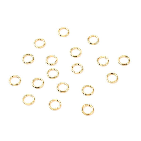 

PandaHall Brass Open Jump Rings, Long-Lasting Plated, Round Ring, Real 18K Gold Plated, 21 Gauge, 5x0.7mm, Inner Diameter: 3.6mm Brass