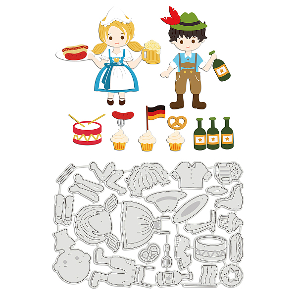 

PandaHall GLOBLELAND Oktoberfest Theme Cutting Dies Metal Beer Festival Embossing Stencils Die Cuts for Paper Card Making Decoration DIY...