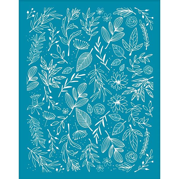

PandaHall OLYCRAFT 4x5 Inch Clay Stencil Leaf Pattern Silk Screen for Polymer Clay Branch Silk Screen Stencils Mesh Transfer Stencils Plant..., Cyan