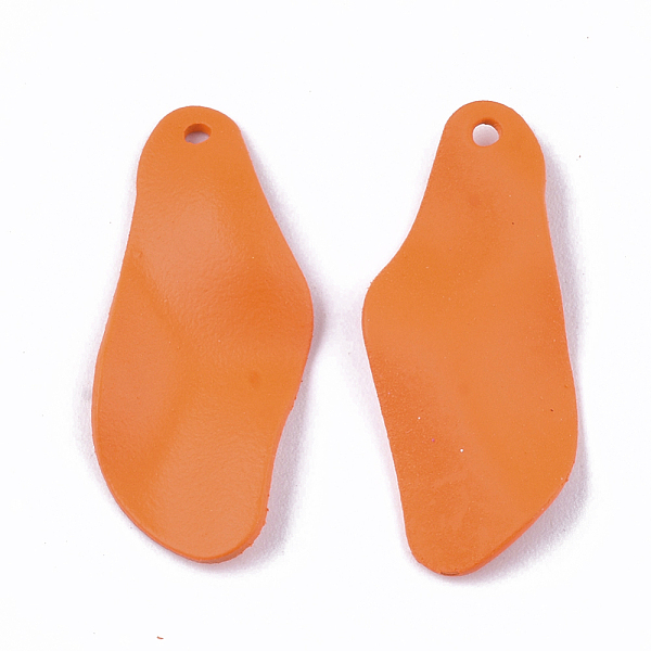 

PandaHall Spray Painted Iron Pendants, Dark Orange, 30.5x12x3mm, Hole: 1mm Iron Others Orange
