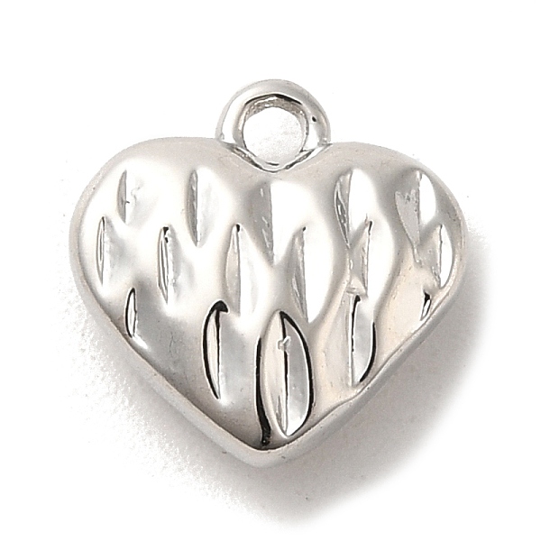 

PandaHall Brass Pendants, Heart, Platinum, 10x10x4mm, Hole: 1.2mm Brass Heart