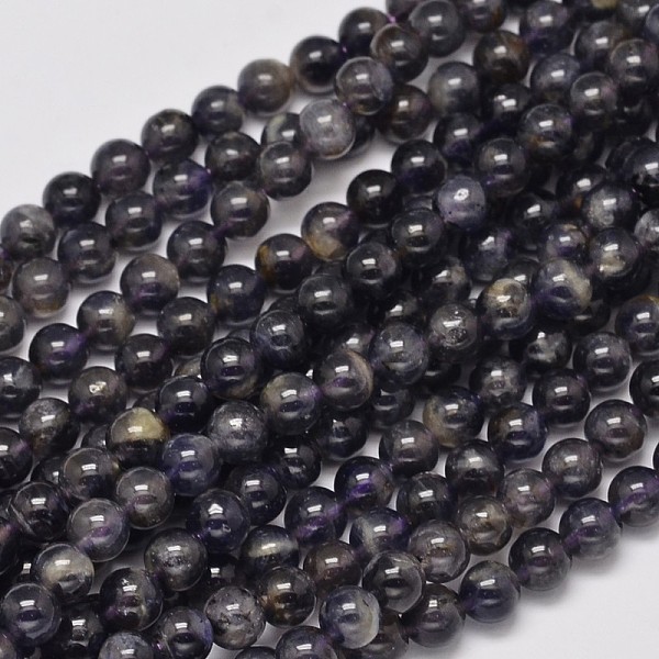 

PandaHall Natural Cordierite/Iolite/Dichroite Round Bead Strands, 6mm, Hole: 1mm, about 68pcs/strand, 15.5 inch Iolite Round