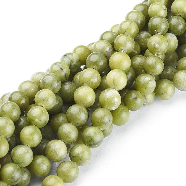 

PandaHall Natural Gemstone Beads, Taiwan Jade, Natural Energy Stone Healing Power for Jewelry Making, Round, Olive Drab, 8mm, Hole: 1.5mm..., Green