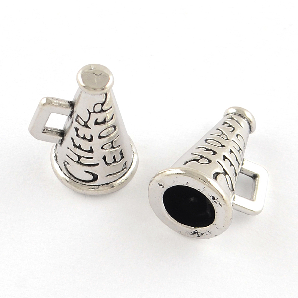 

PandaHall Tibetan Style Alloy Pendants, Cadmium Free & Lead Free, Megaphone Pendants, Antique Silver, 15x10x9mm, Hole: 2mm, about...