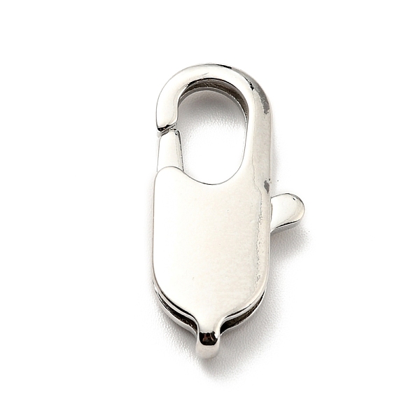 

PandaHall Brass Lobster Claw Clasps, Cadmium Free & Lead Free, Oval, Platinum, 26x12x4.5mm Brass Oval
