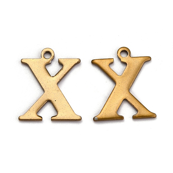 

PandaHall 304 Stainless Steel Alphabet Charms, Antique Bronze, Letter.X, 12x10x1mm, Hole: 1mm 304 Stainless Steel Letter X