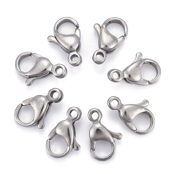

PandaHall 304 Stainless Steel Lobster Claw Clasps, Parrot Trigger Clasps, Manual Polishing, Stainless Steel Color, 12x7.5x3.5mm, Hole: 1.4mm...