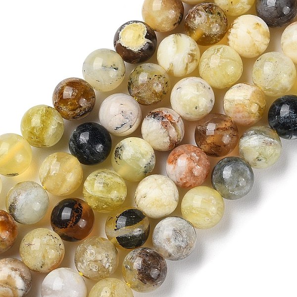 Giallo Naturale Perline Opale Fili