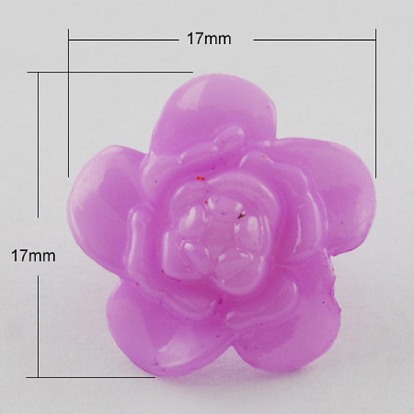 

PandaHall Acrylic Shank Buttons, Flower, Mixed Color, about 17mm long, 17mm wide, 3mm thick, hole: 3mm, about 1040pcs/500g Acrylic Flower..., Multicolor