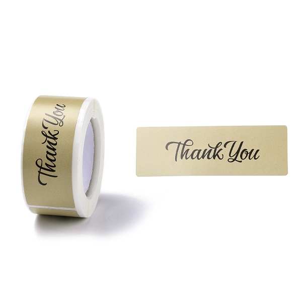 

PandaHall Self-Adhesive Paper Gift Tag Youstickers, Rectangle with Word Thank You Appreciation Stickers Labels, for Party Presents...