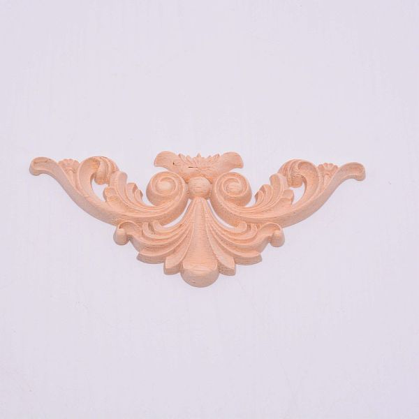 

PandaHall Natural Solid Wood Carved Onlay Applique Craft, Unpainted Onlay Furniture Home Decoration, BurlyWood, 72x160x7mm Wood Others..., Orange