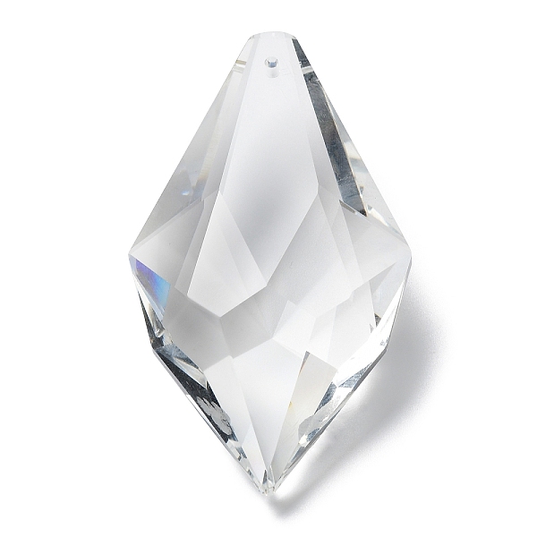 

PandaHall Transparent Glass Pendants, Faceted, Rhombus, for Chandelier Crystal Hanging Pendants, Clear, 76x43.5x22mm, Hole: 2mm Glass...