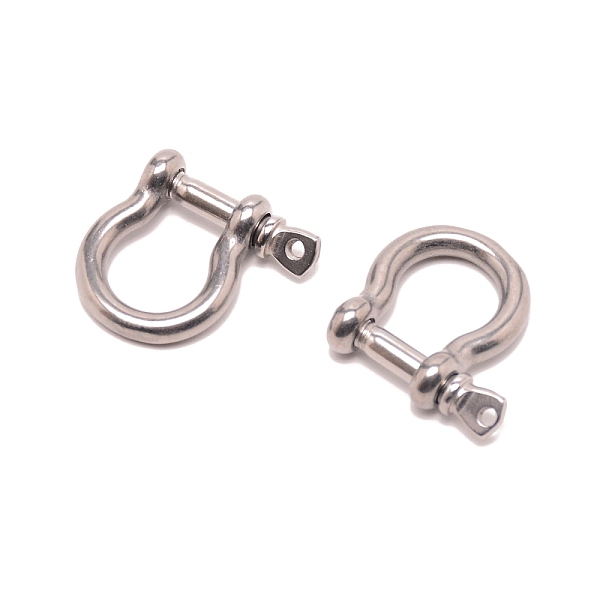 

PandaHall Brass D-Ring Anchor Shackle Clasps, for Bracelets Making, Platinum, 24x25x7.5mm, Hole: 1.8mm Brass